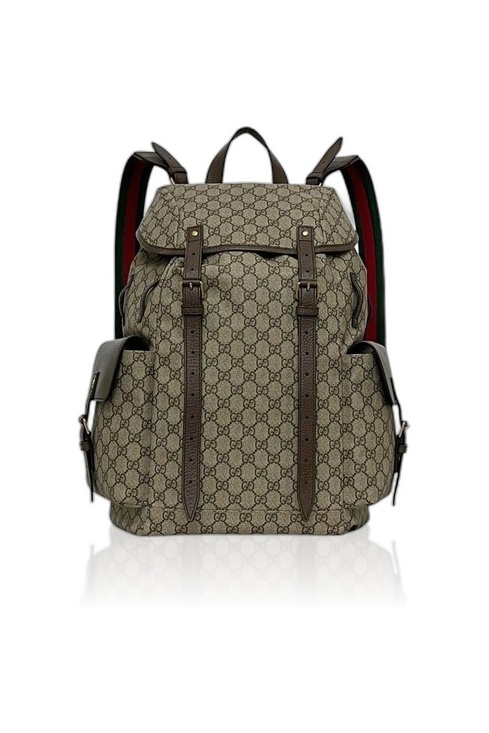 Gucci Handbags - Gucci Backpack Beige Brown GG Supreme Sherry